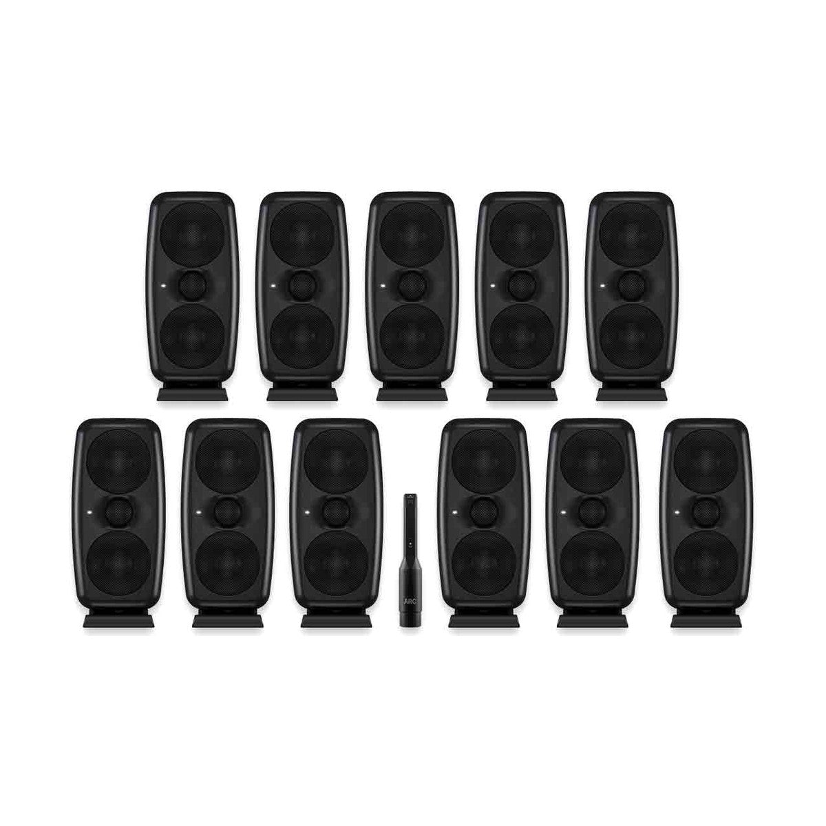 IK Multimedia iLoud MTM MKII 11-Speaker Immersive Audio Bundle, Dual 3.5 inch Powered Studio Monitor