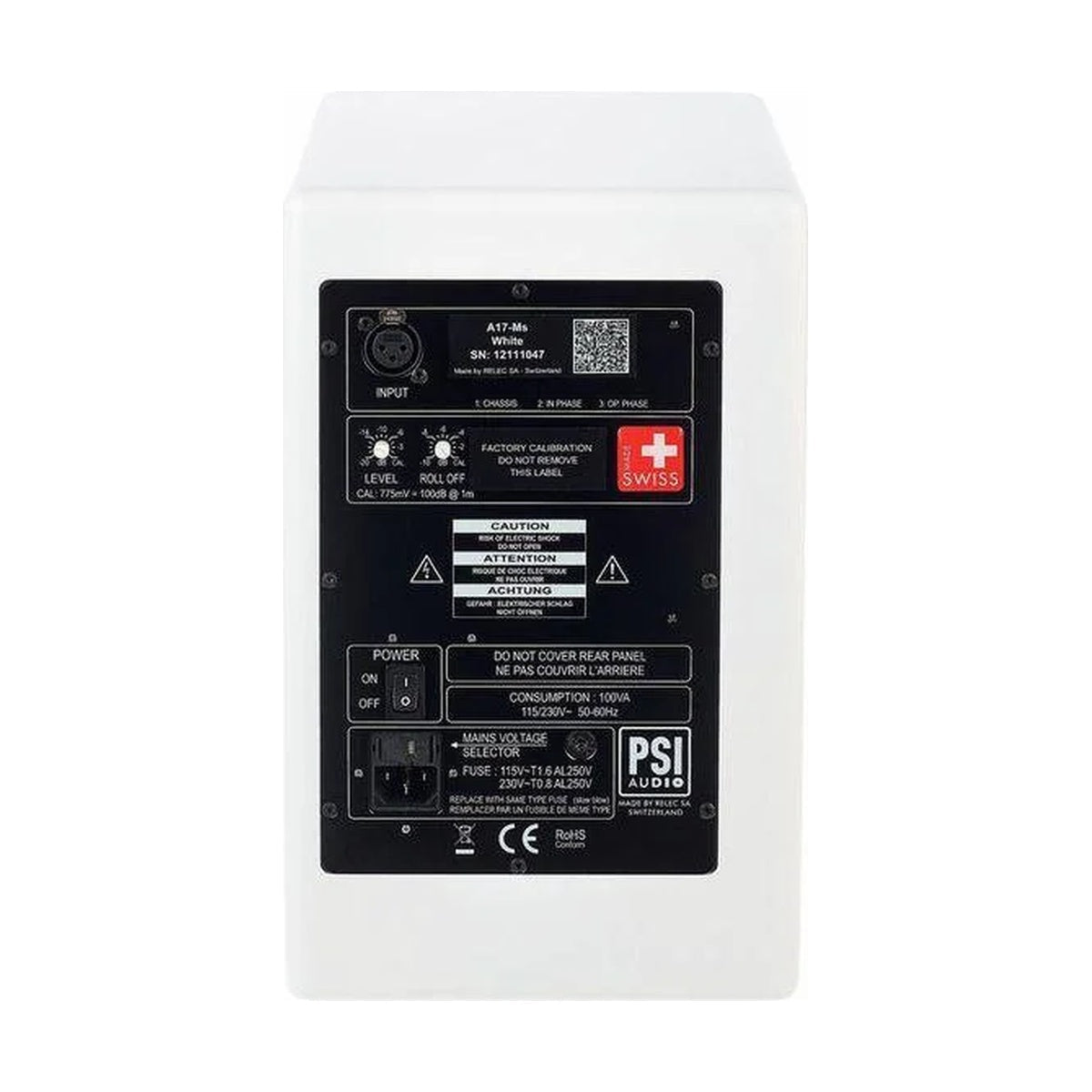 PSI AUDIO A17-M Pure White 2-way Active Studio Monitor