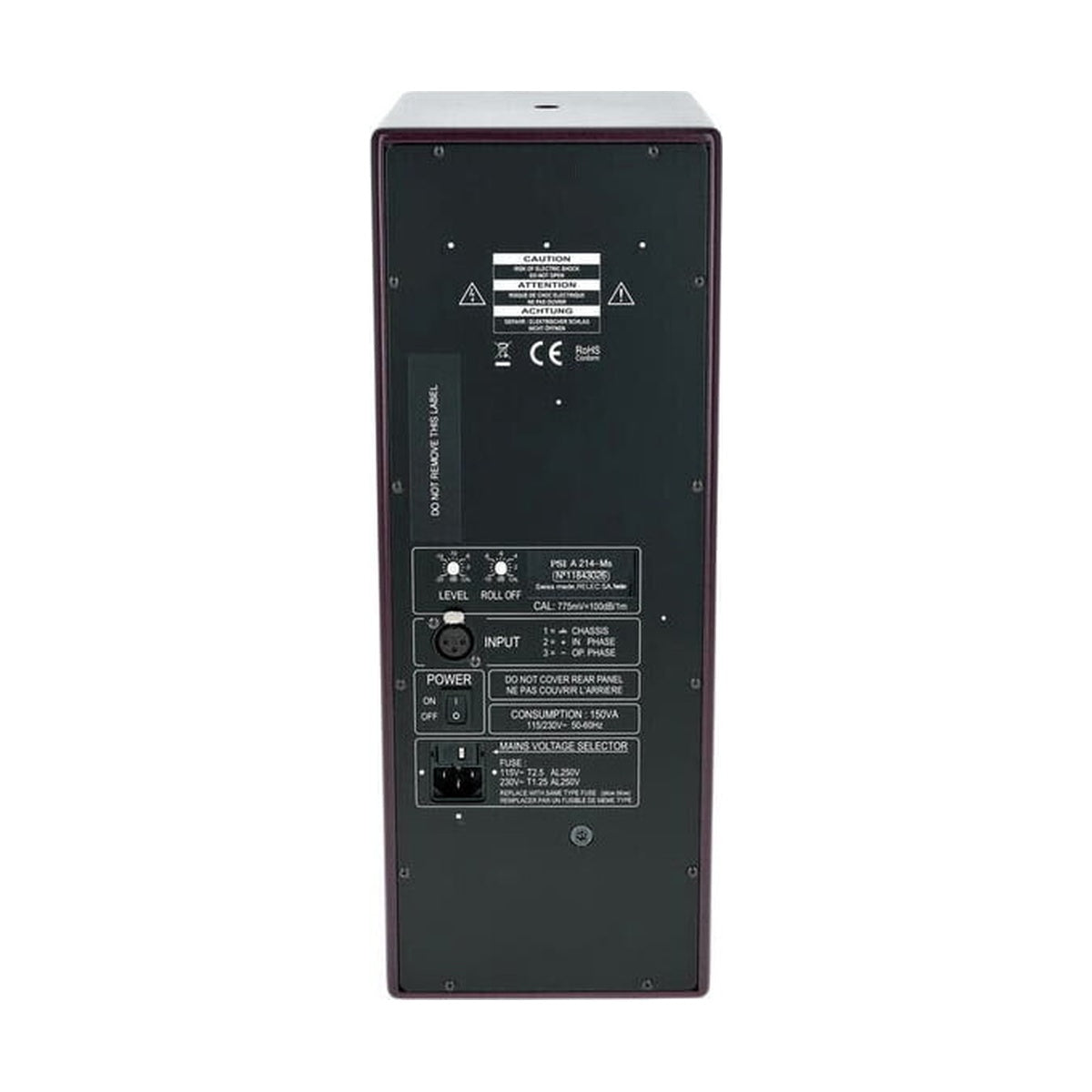PSI AUDIO A 214-M Studio Red 2-way Active Center Studio Monitor