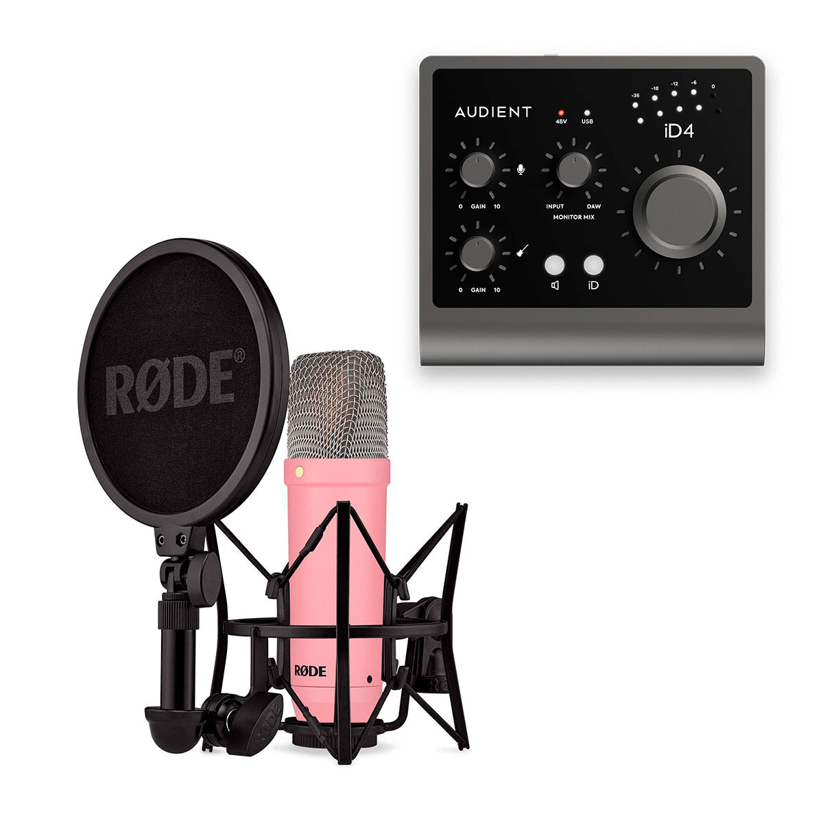 Audient iD4 MKII + Rode NT1 Pink