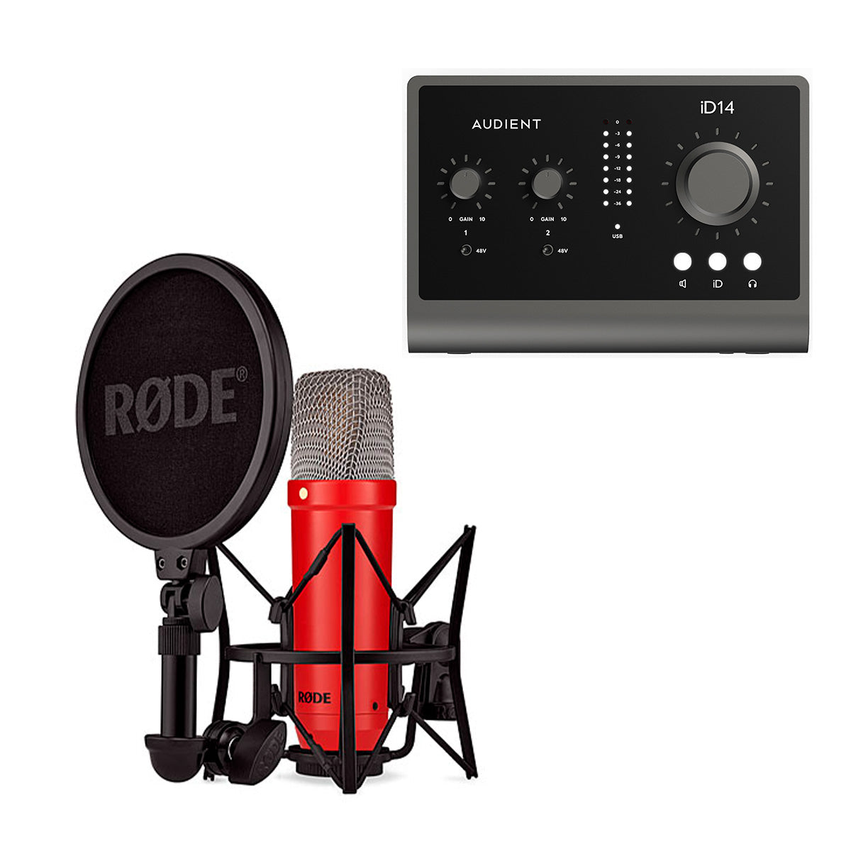 Audient iD14 MKII + Rode NT1 Red