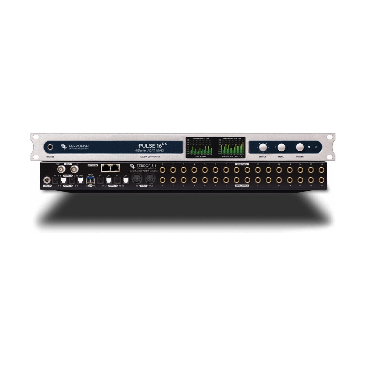 Ferrofish Pulse 16DX with Dante and Singlemode + 24dBu I/O