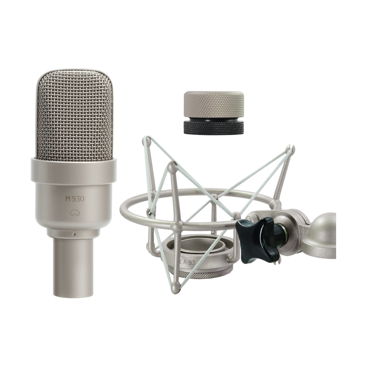 Gefell M930 satin nickel (with elastic suspension EA93 satin and adaptor A93 satin / POM (two-parts))