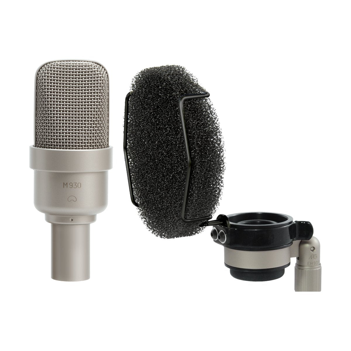 Gefell M930 satin nickel (with elastic suspension EA93 satin and adaptor A93 satin / POM (two-parts))