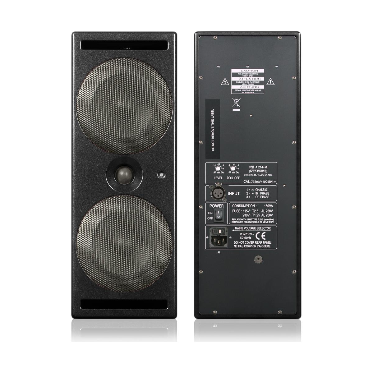 PSI AUDIO A 214-M Metal Black 2-way Active Center Studio Monitor