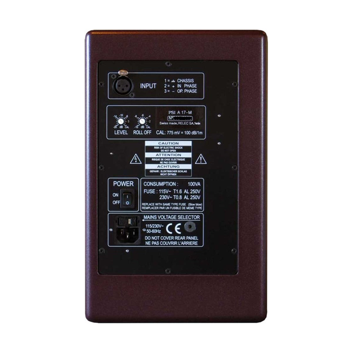 PSI AUDIO A17-M Studio Red 2-way Active Studio Monitor