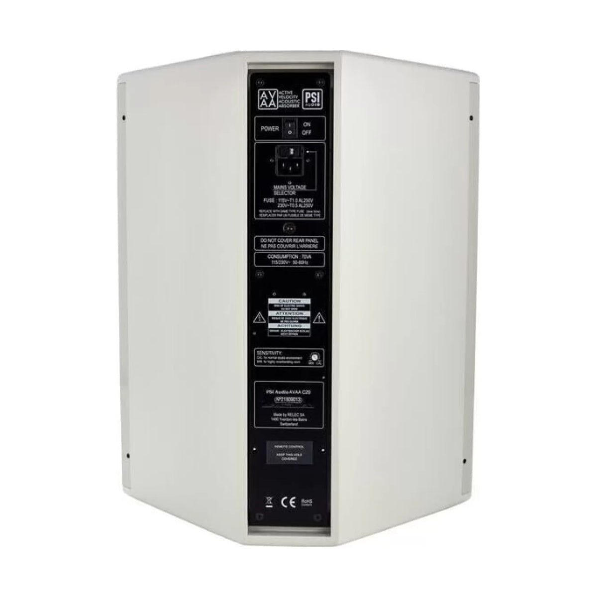 PSI AUDIO AVAA C20 Arctic White Active Analog Bass Absorber