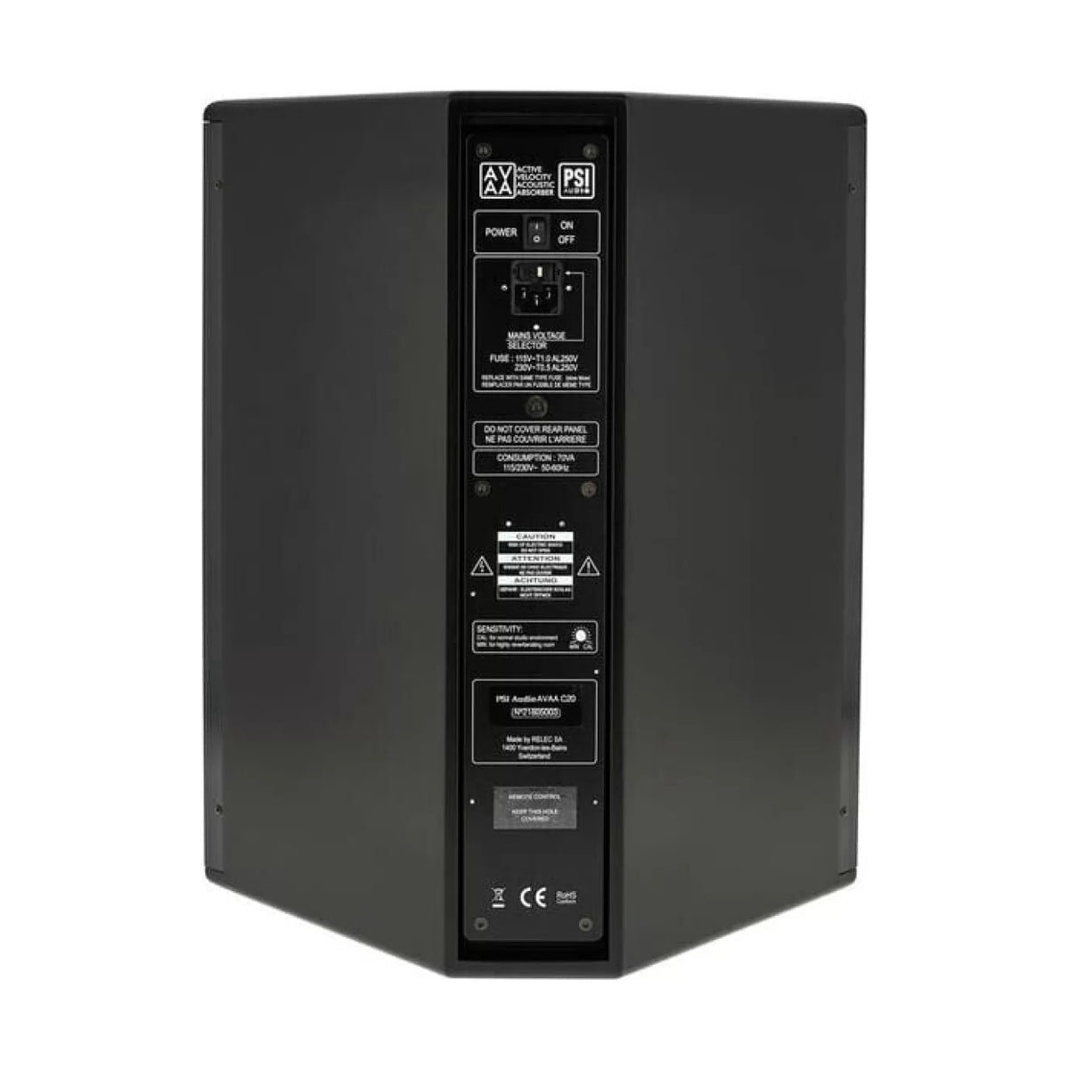 PSI AUDIO AVAA C20 Graphite Black Active Analog Bass Absorber