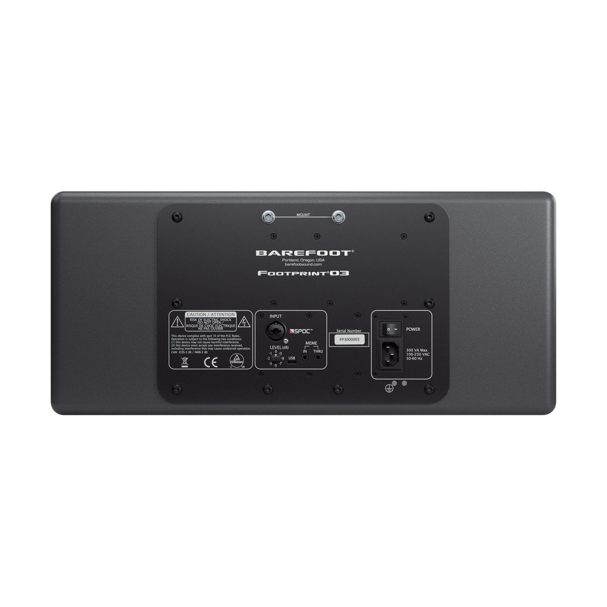 Barefoot Sound Footprint 03C 3-way Tri-Amplified Active Center Channel Monitor
