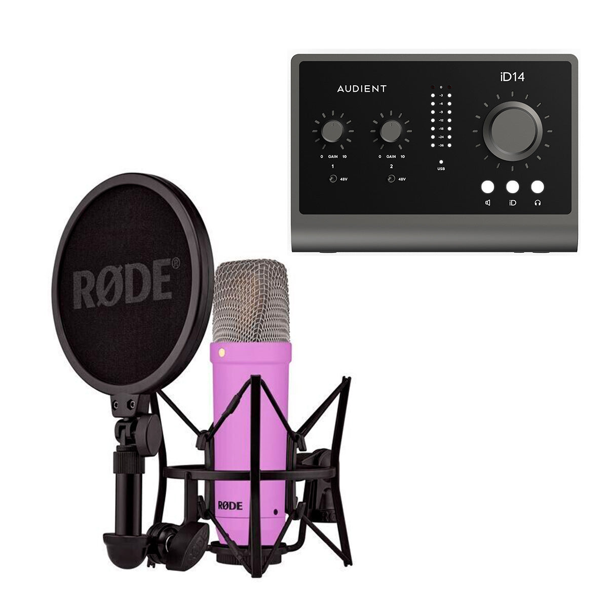Audient iD14 MKII + Rode NT1 Purple