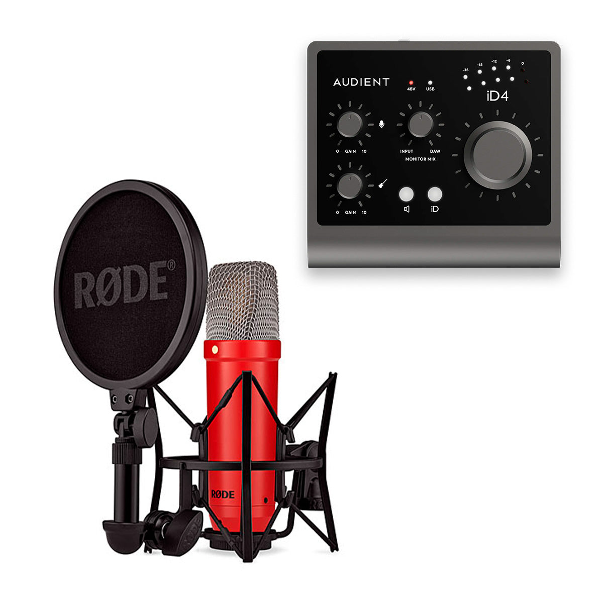 Audient iD4 MKII + Rode NT1 Red