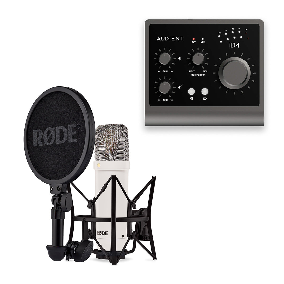 Audient iD4 MKII + Rode NT1 White